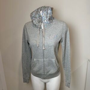 Victorias Secret Pink Graphic Limited Edition Sequined Hood Hoodie 2013